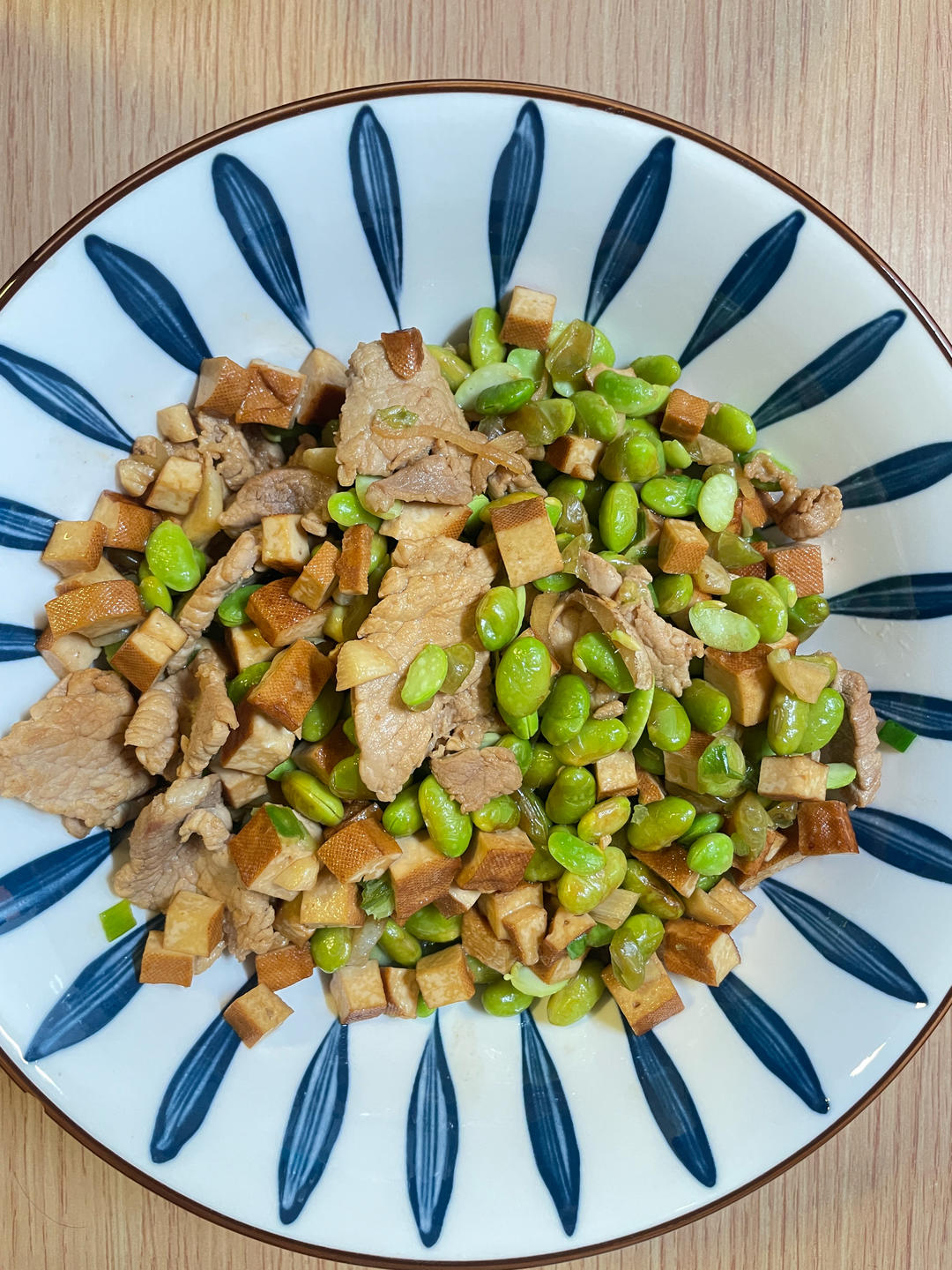 毛豆香干肉末