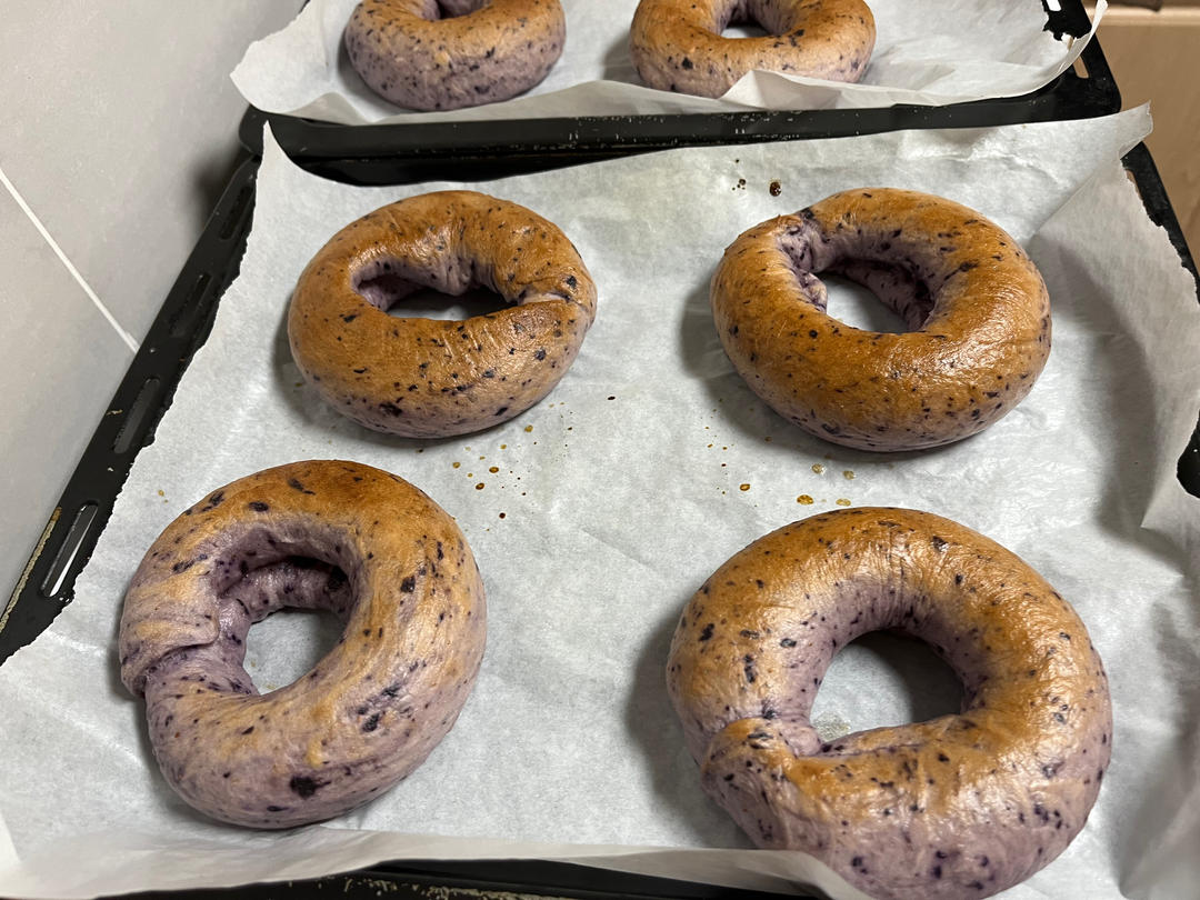 新手get🫐蓝莓贝果🥯超级简单、消耗冷冻蓝莓