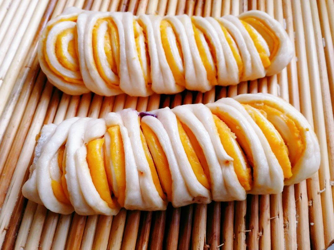 超级宣软咸蛋黄花卷（有快速手工和面视频）