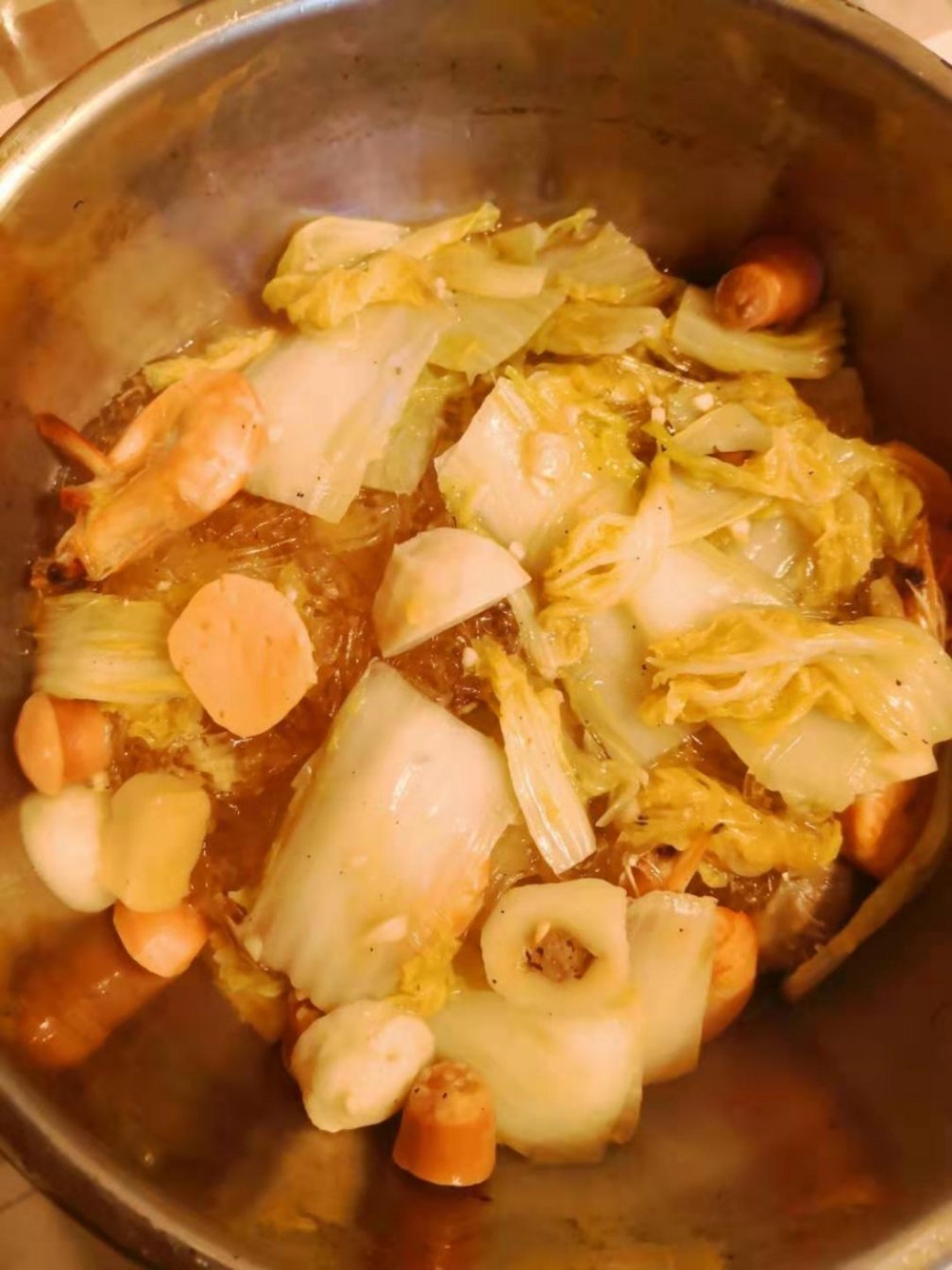 鲜虾白菜粉丝汤