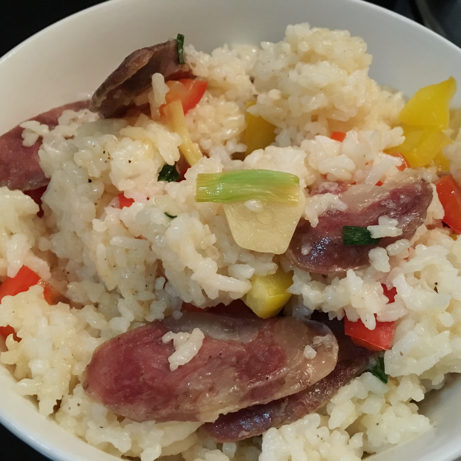 电饭锅版香菇腊肠饭