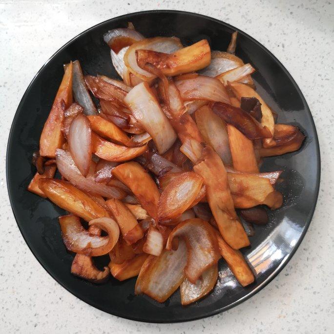 洋葱遇到杏鲍菇