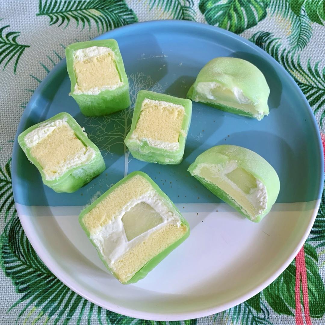 蜜瓜白玉卷和雪媚娘(斑斓精)