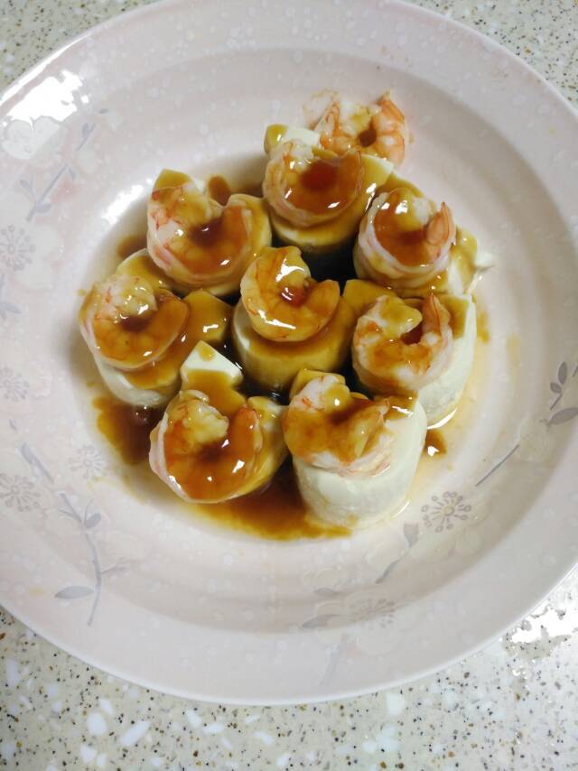 日本豆腐蒸虾仁