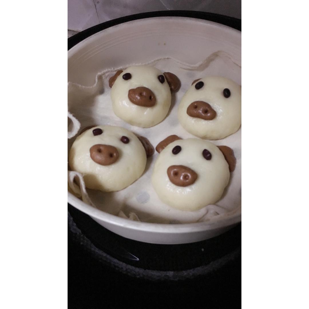 小猪豆沙包