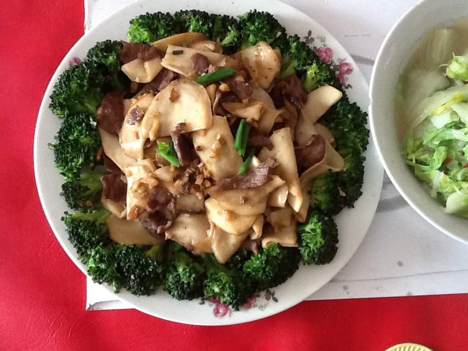 杏鲍菇扣西兰花