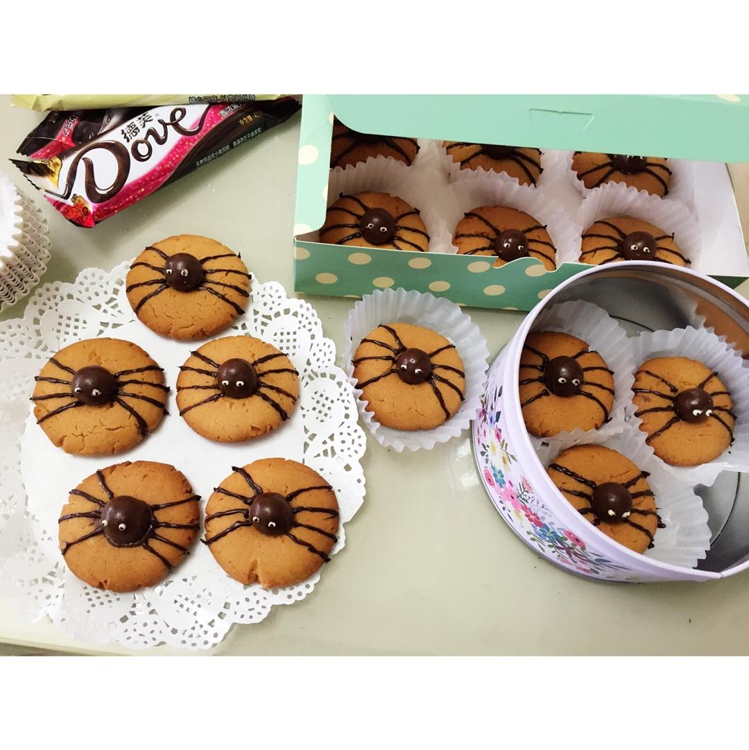 万圣节蜘蛛花生酱曲奇