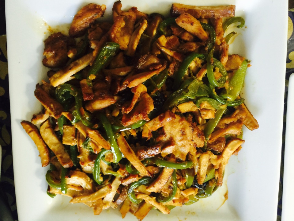 青椒豆干炒肉丝