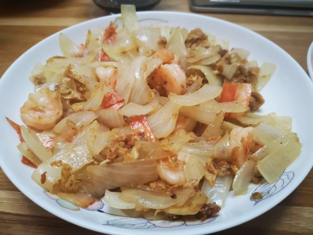洋葱炒虾仁