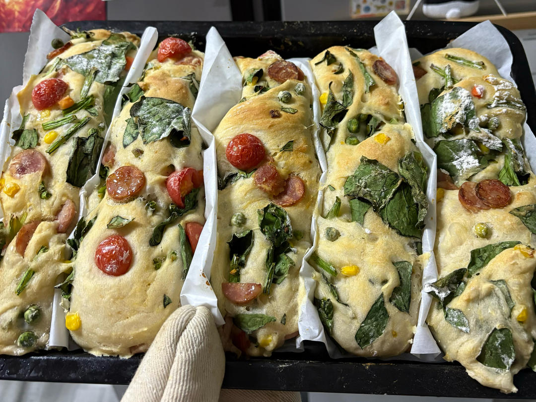 免揉面的全麦恰巴塔扭扭棒