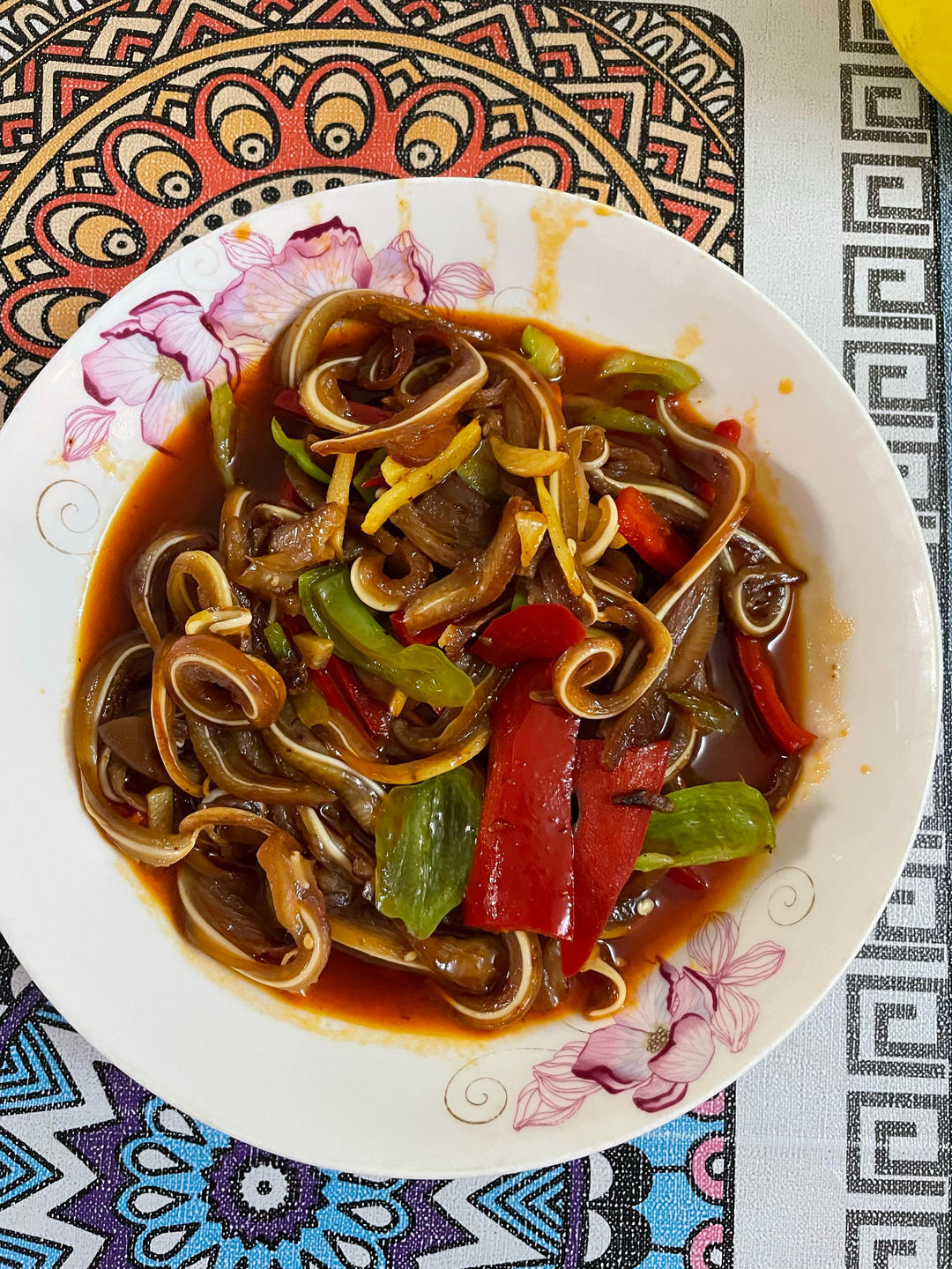 ㊙️下酒菜‼️青红椒爆炒腊猪耳朵