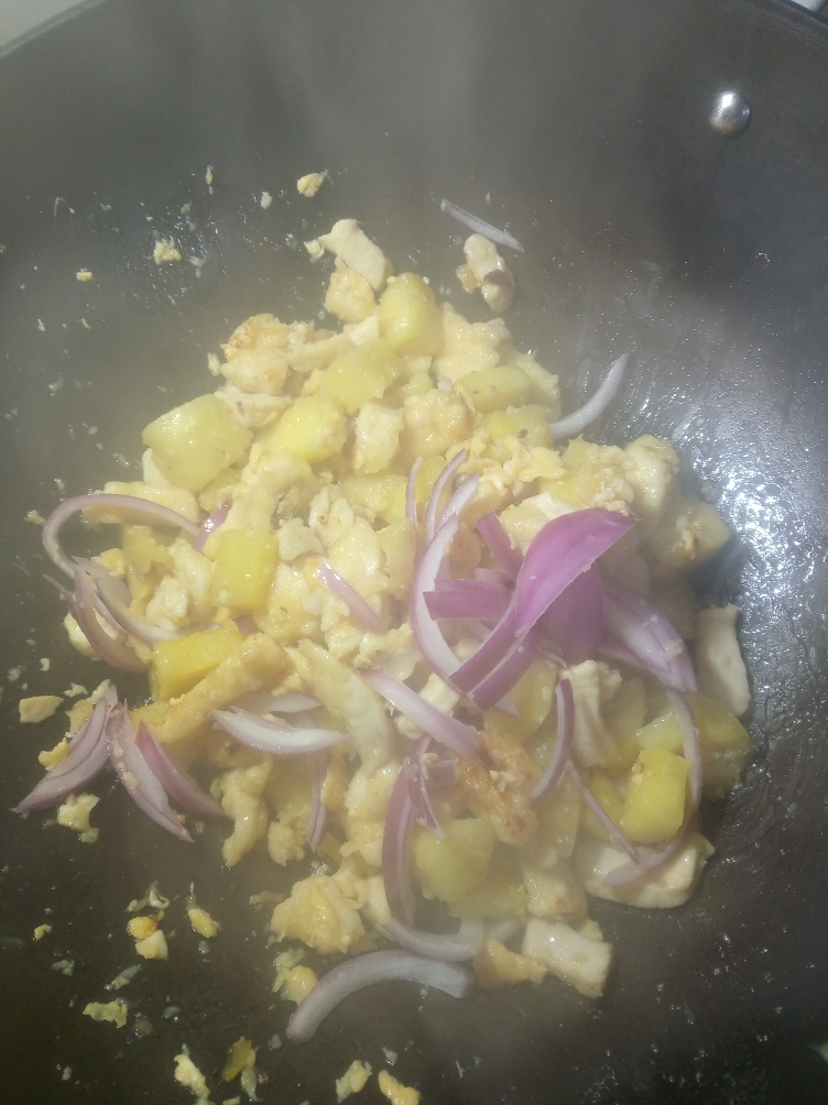 洋葱炒菠萝鸡的做法 步骤10