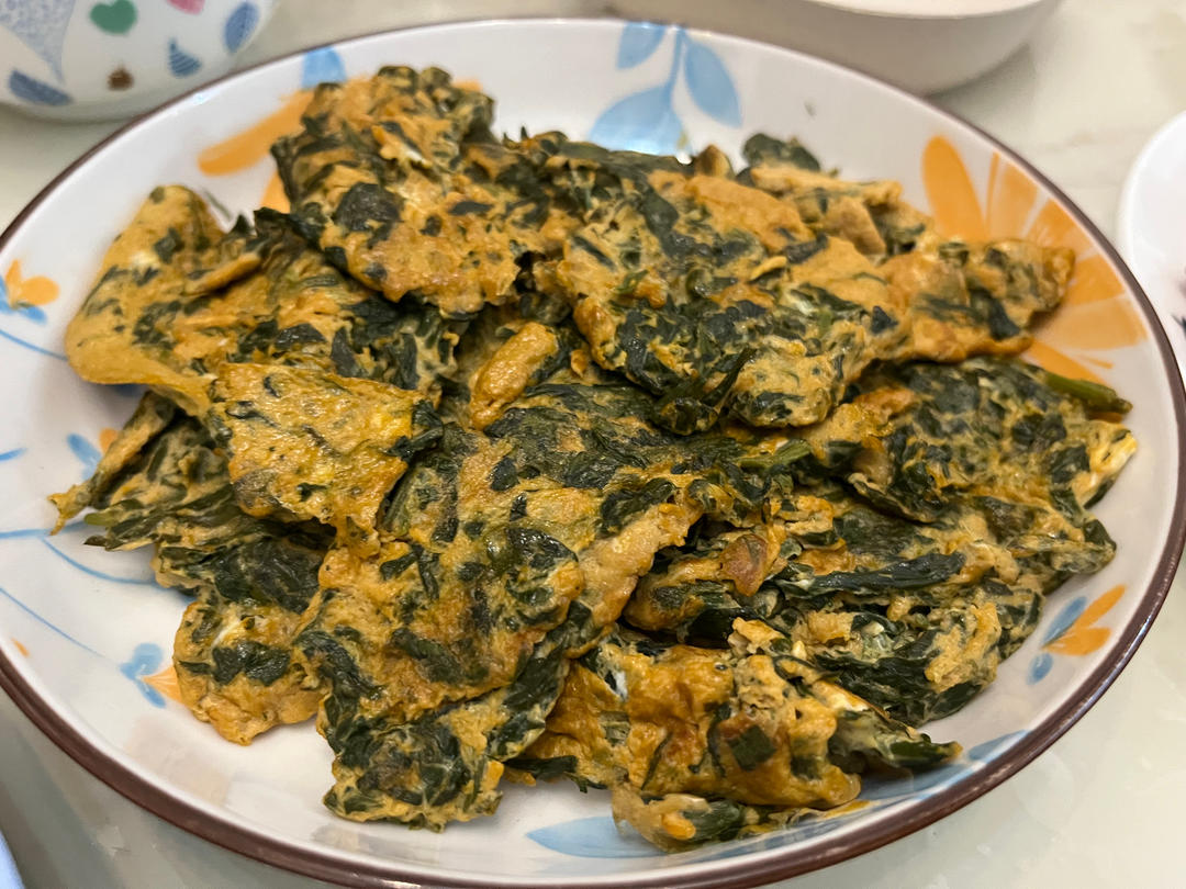 艾草煎鸡蛋