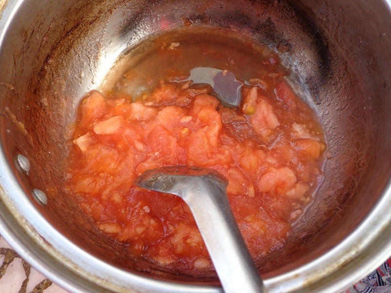 家常素炒——番茄杏鲍菇的做法 步骤4