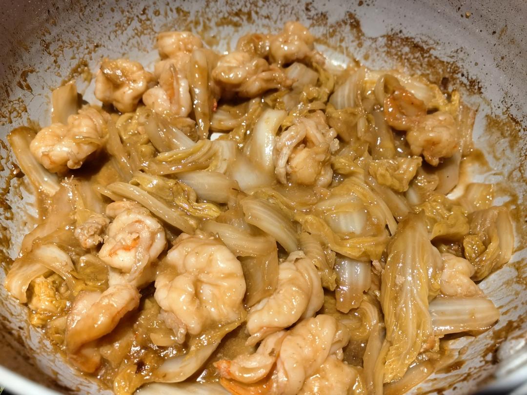大虾炒白菜