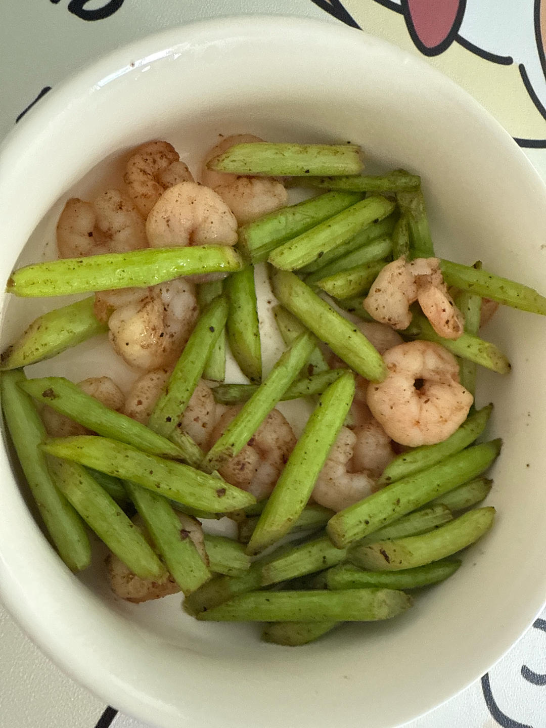 黑椒芦笋炒虾仁做法～没有黑椒也可以