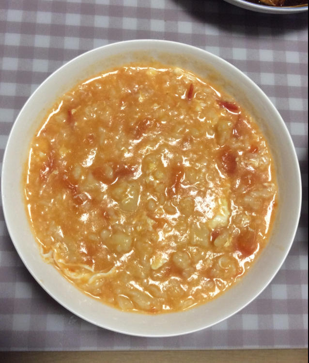 西红柿鸡蛋疙瘩汤
