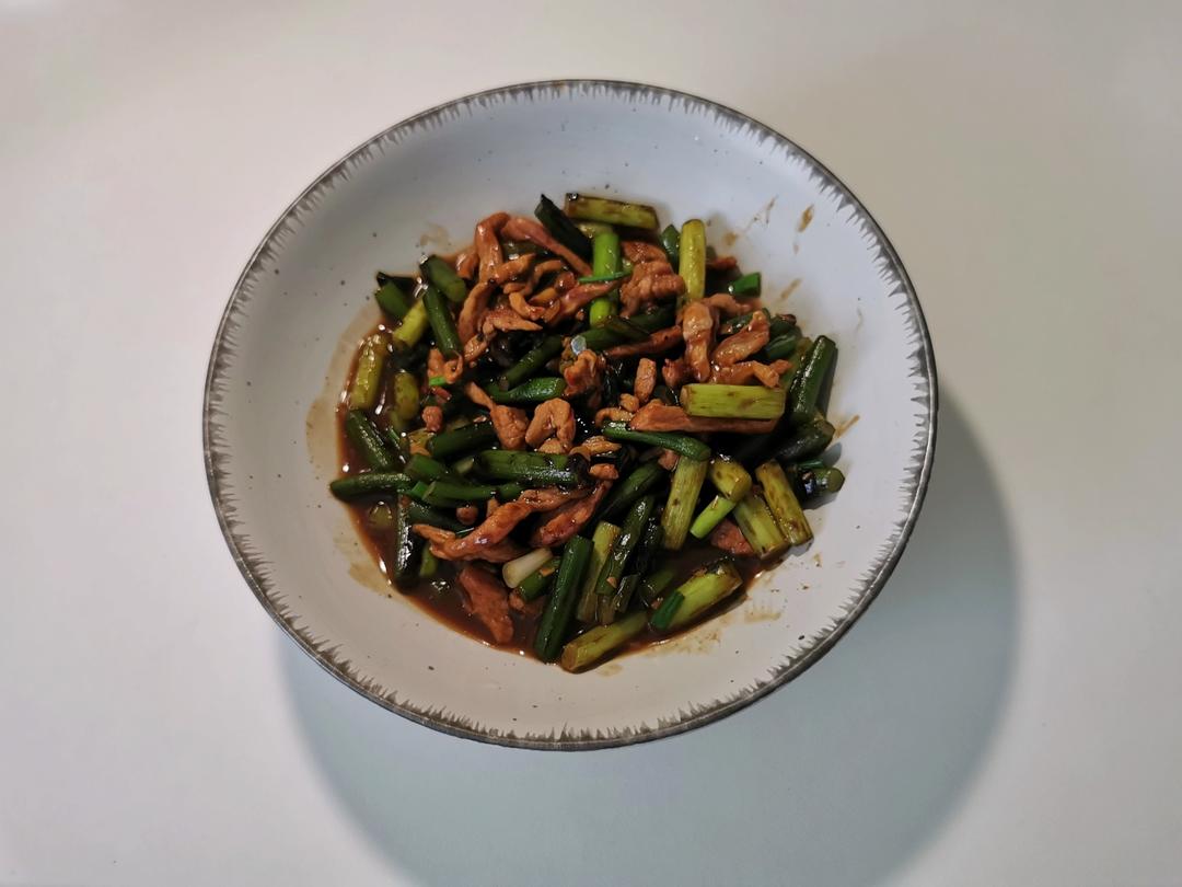 蒜苔炒肉末，三碗米饭都不够吃