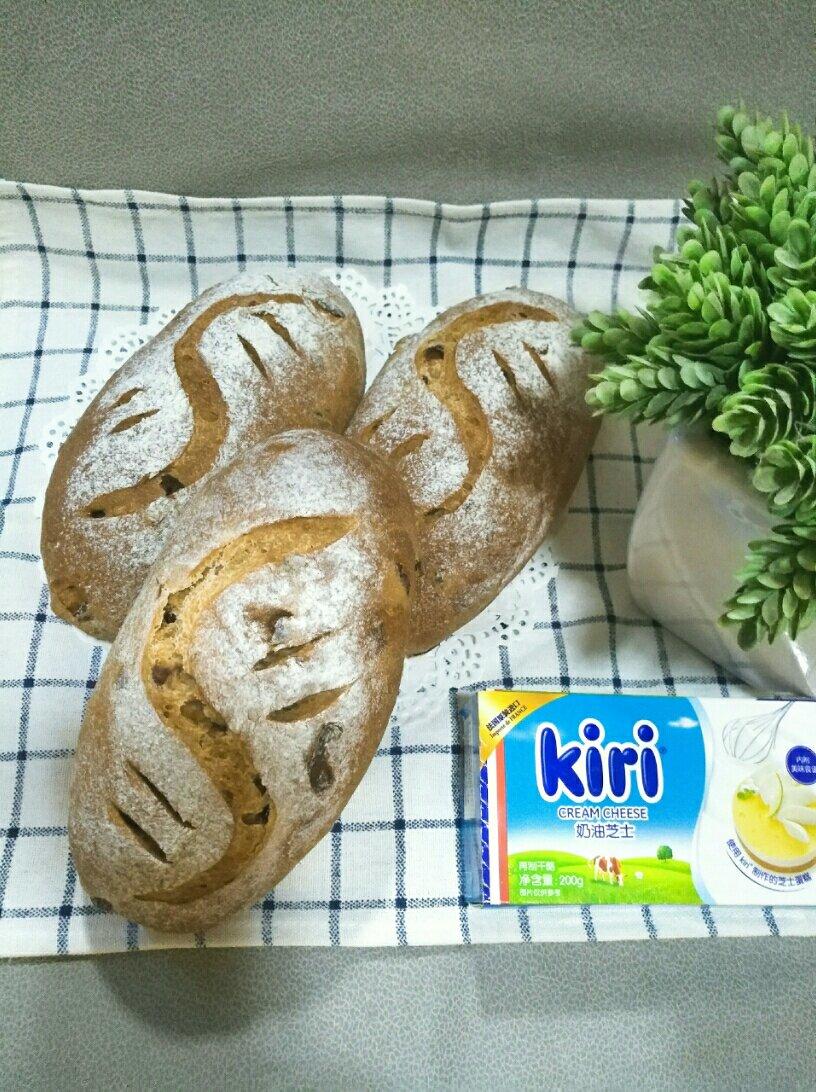 全麦蔓越莓软式欧包（免揉）