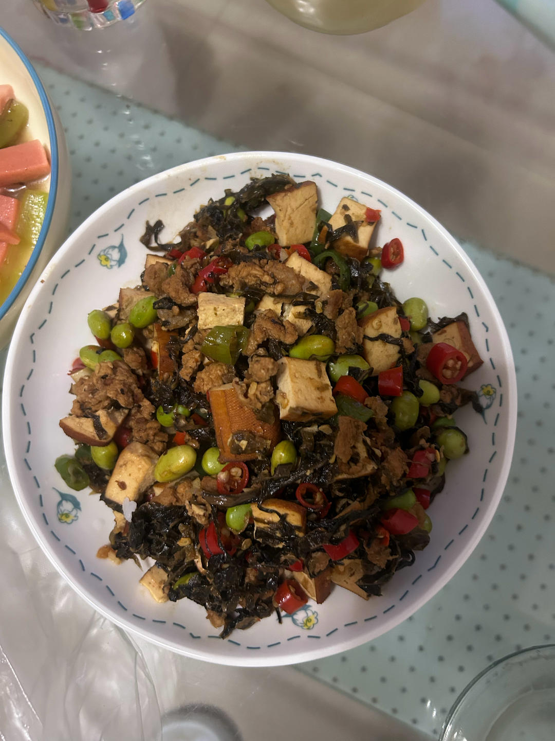 梅干菜炒毛豆