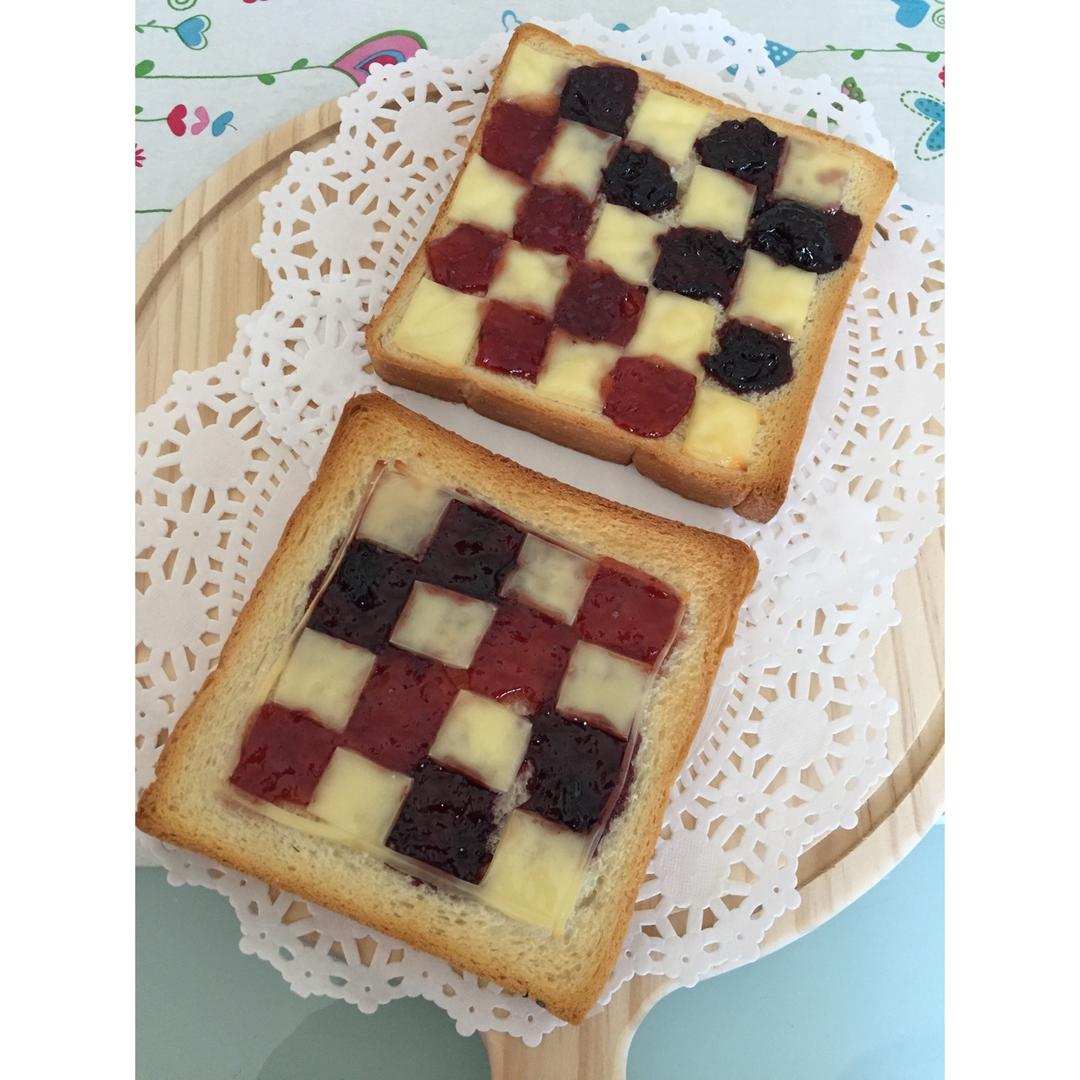 超炫酷的棋盘烤吐司