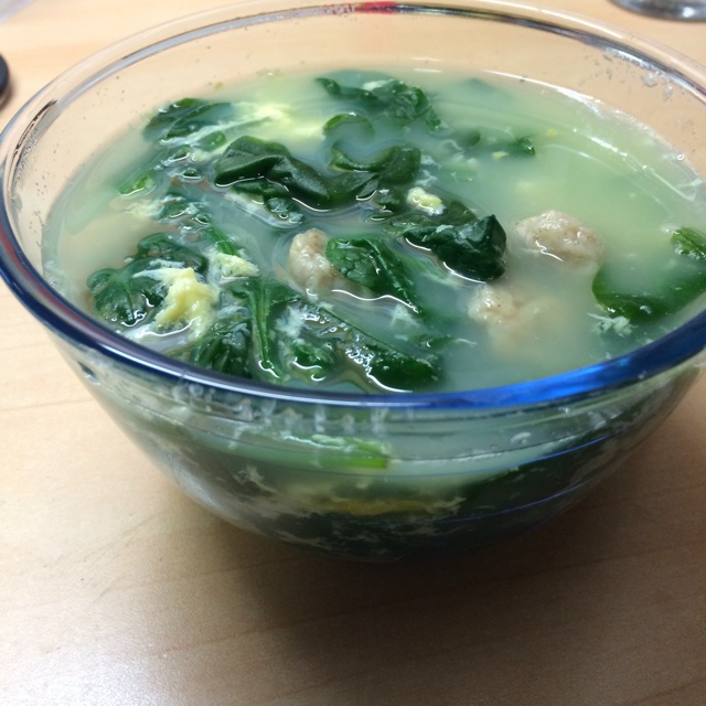 青菜鸡蛋疙瘩汤