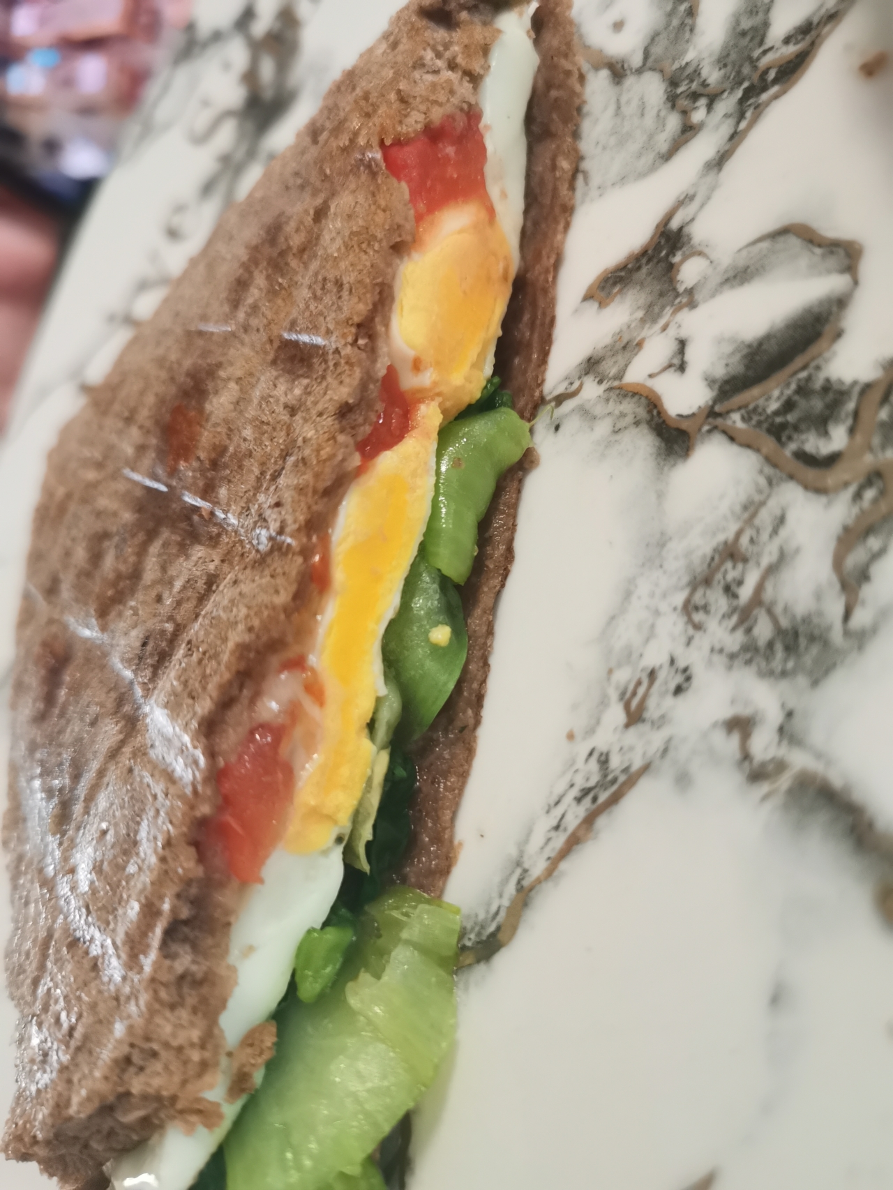 早餐机版西红柿鸡蛋三明治的做法