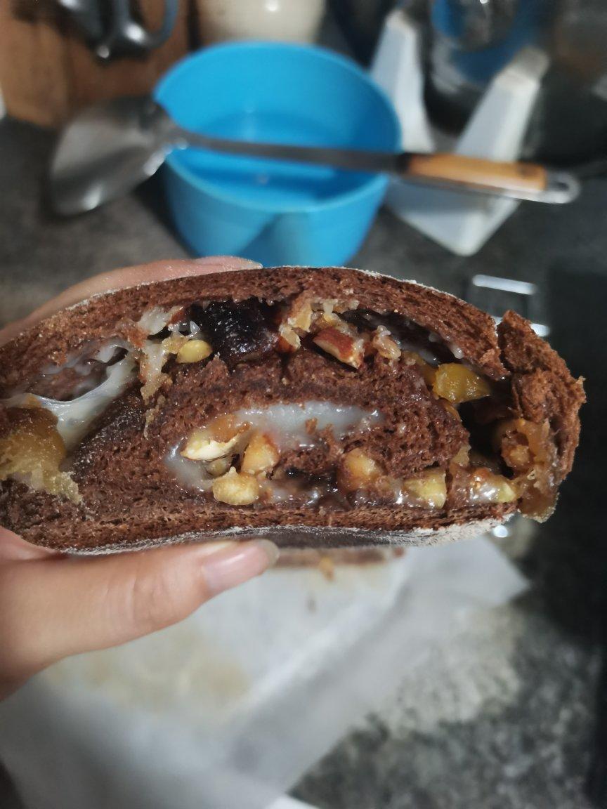 麻薯核桃夹心软欧包