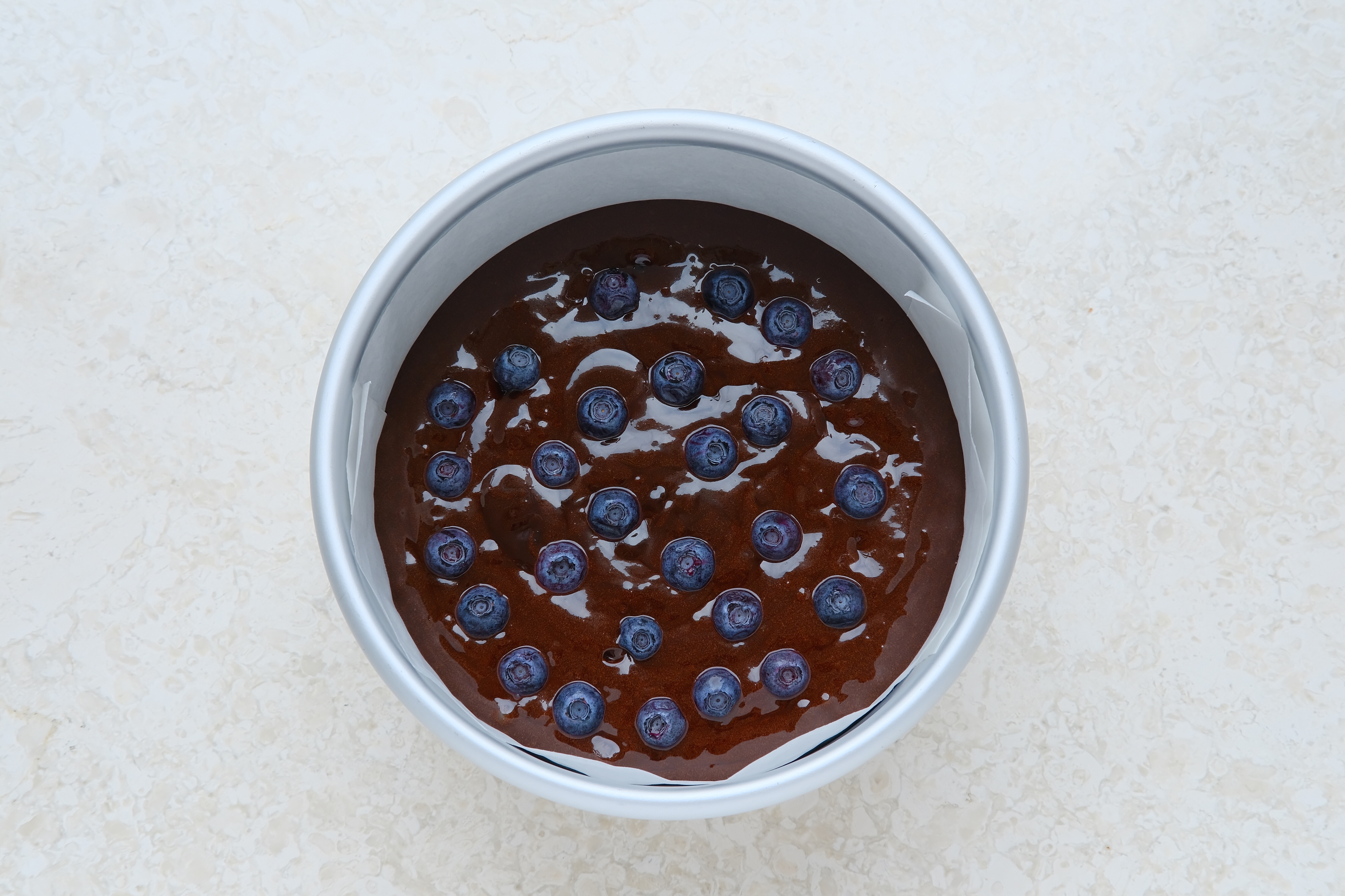 蓝莓巧克力软心蛋糕（低糖版）的做法 步骤12