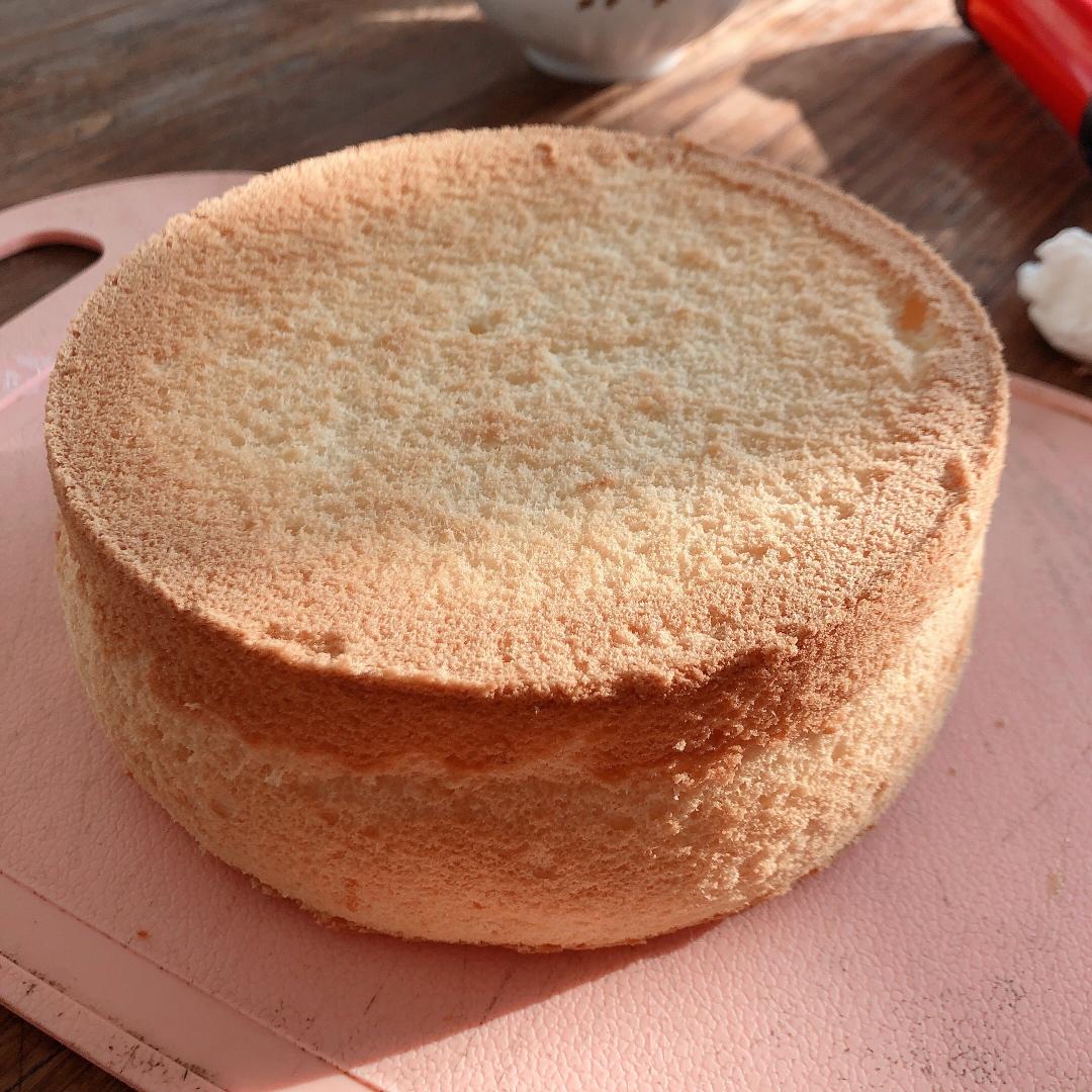 6寸2蛋完美戚风蛋糕