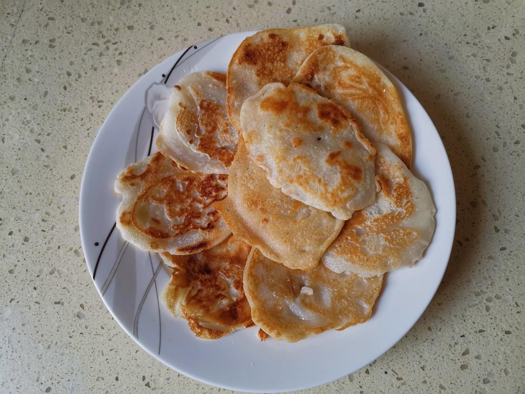 不用和面的【奶香糯米饼】