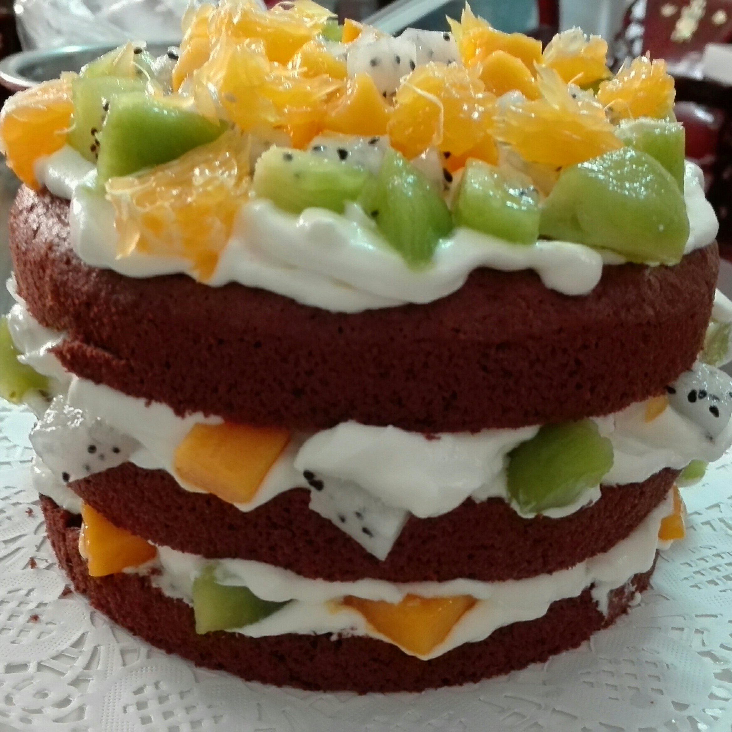 可可戚风裸蛋糕