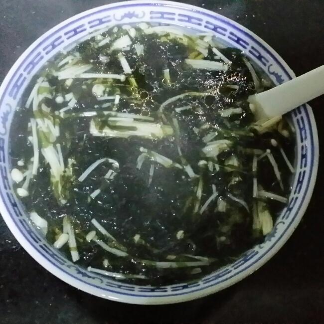 紫菜金针菇汤