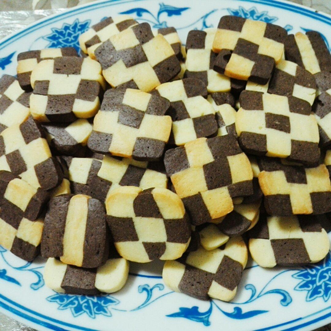 香草抹茶饼干（棋盘饼干