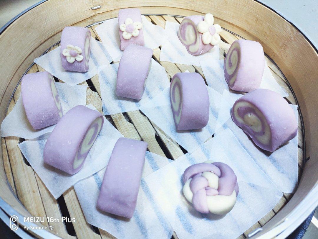 颜值担当：紫薯双色馒头