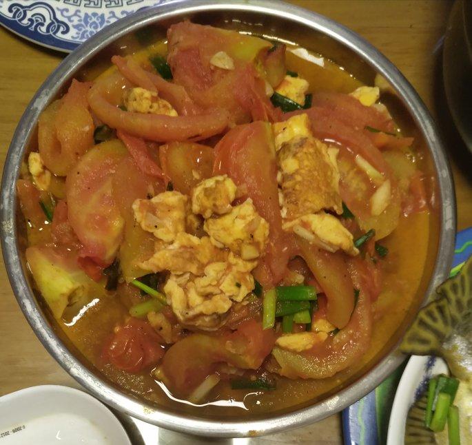 番茄炒鸡蛋（超浓的番茄味）