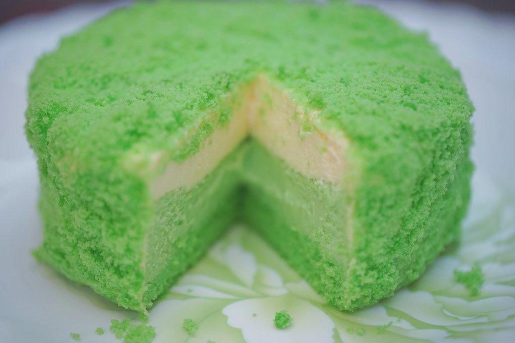 Pandan斑斓双层芝士蛋糕（LeTao配方改良）六寸