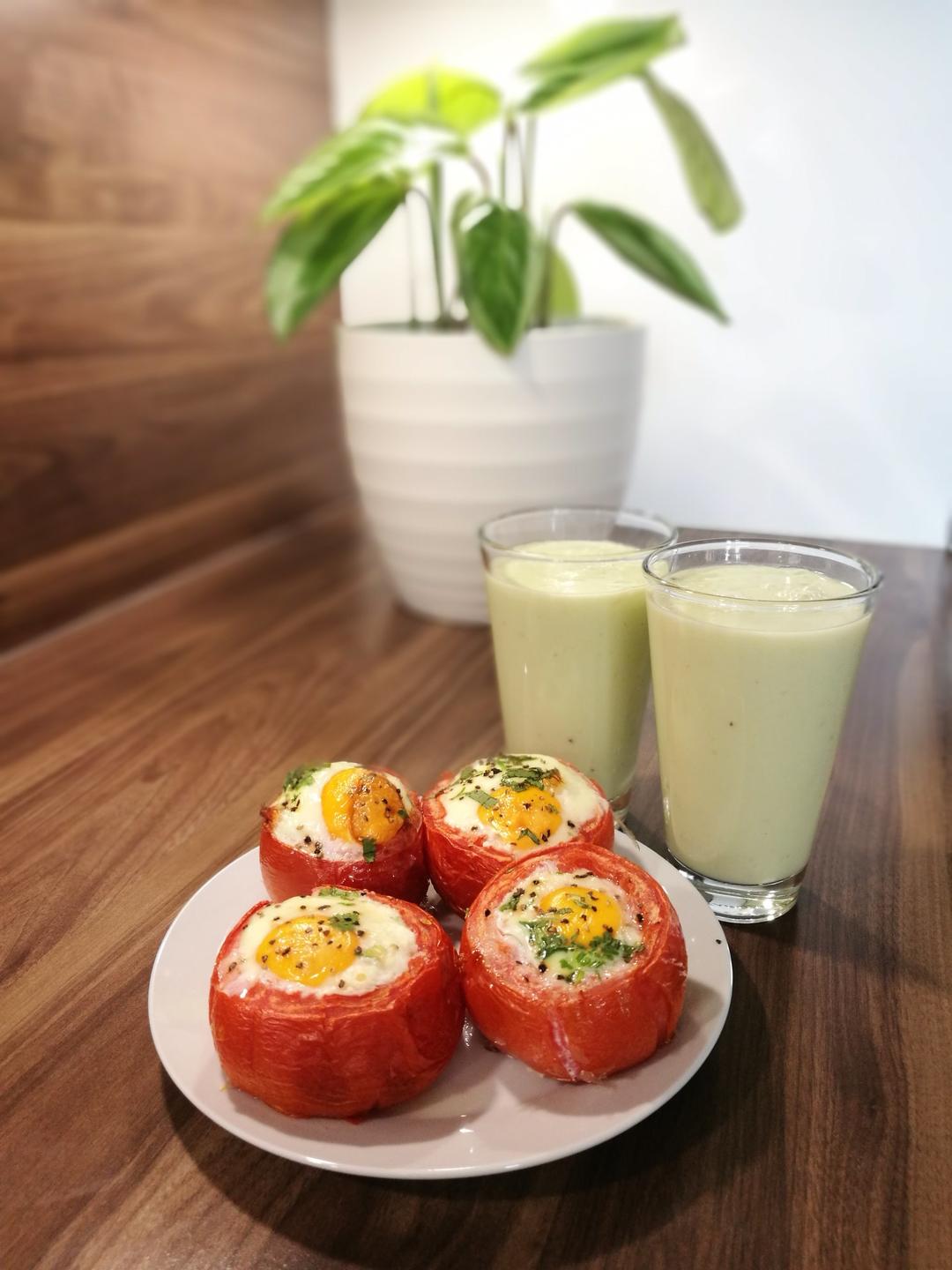 番茄鸡蛋杯（早餐鸡蛋杯升级版，彩椒鸡蛋杯姊妹篇）