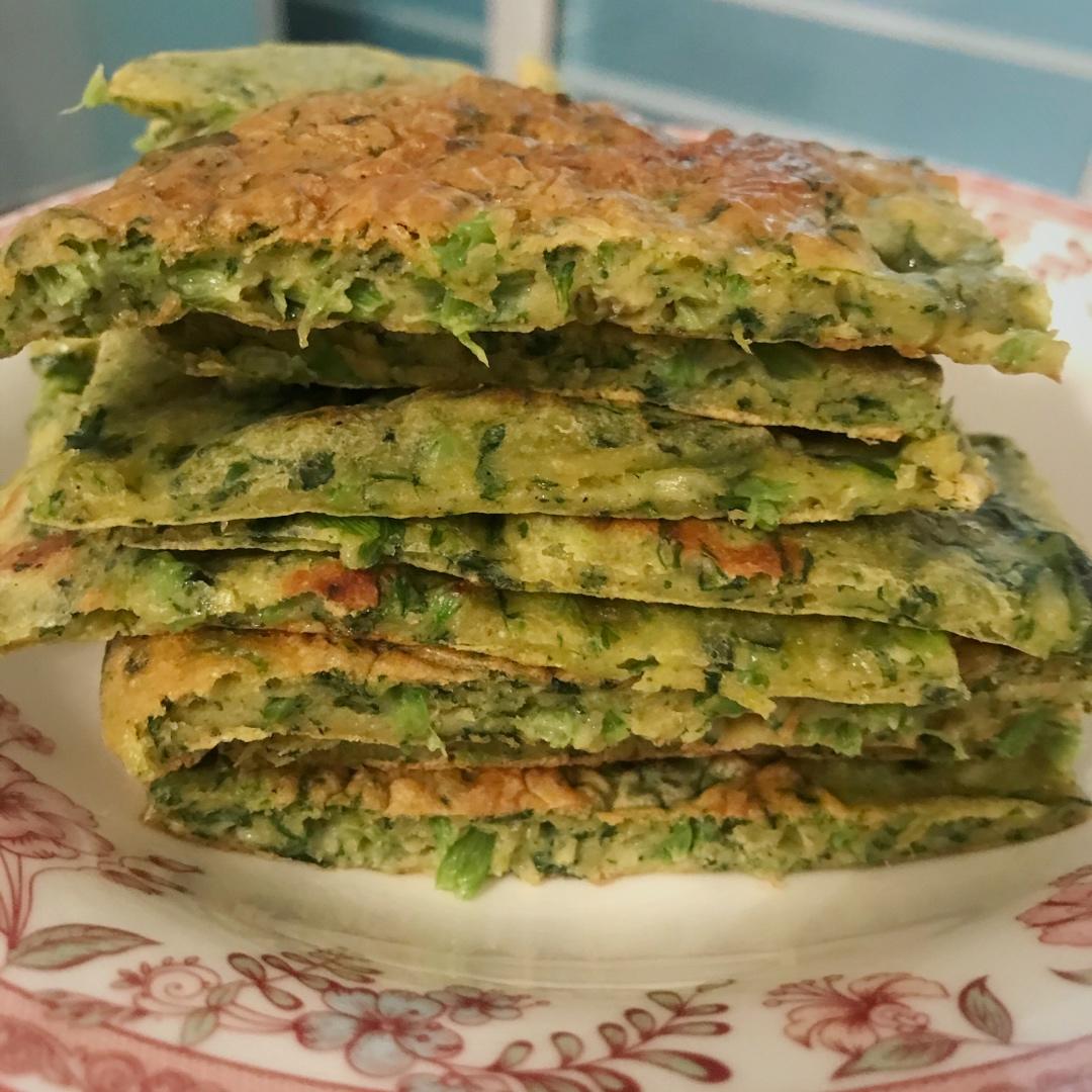 茼蒿鸡蛋饼