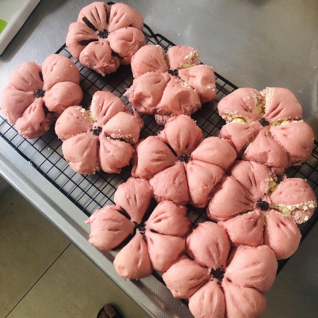 粉红少女心——清新樱花面包
