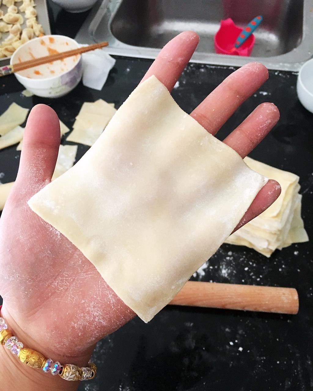 自己做馄饨皮、云吞皮