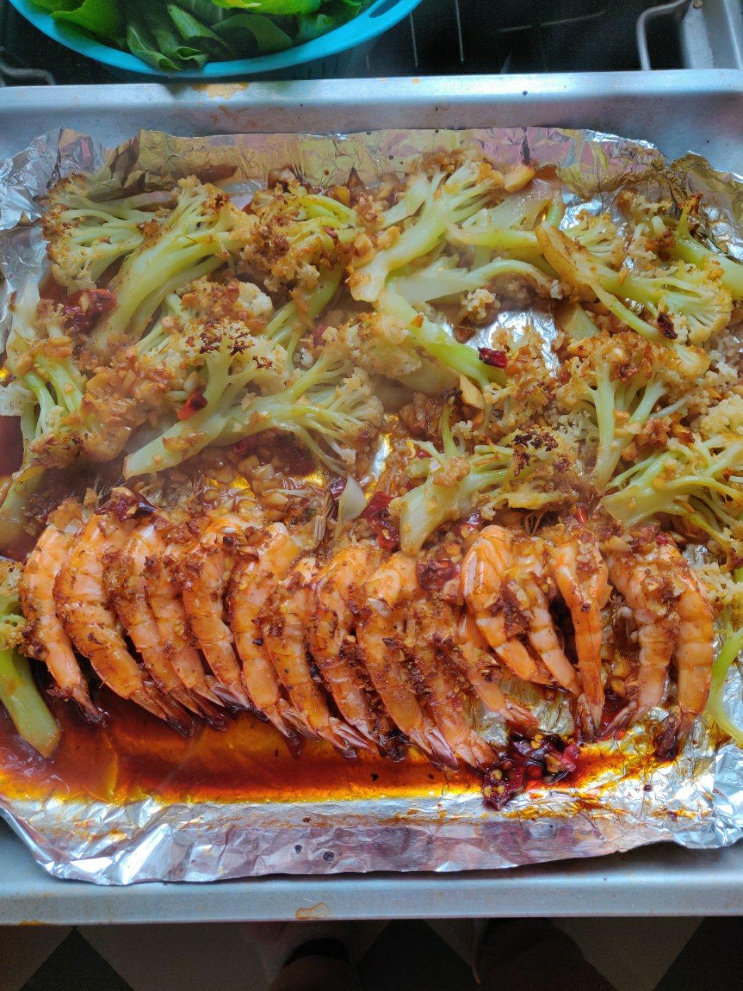 蒜蓉粉丝烤花蛤虾（烤箱版）