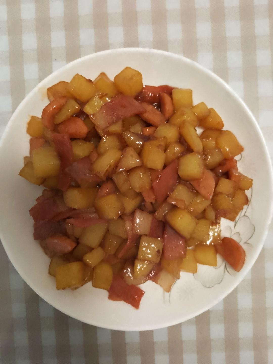 照烧土豆培根烩饭