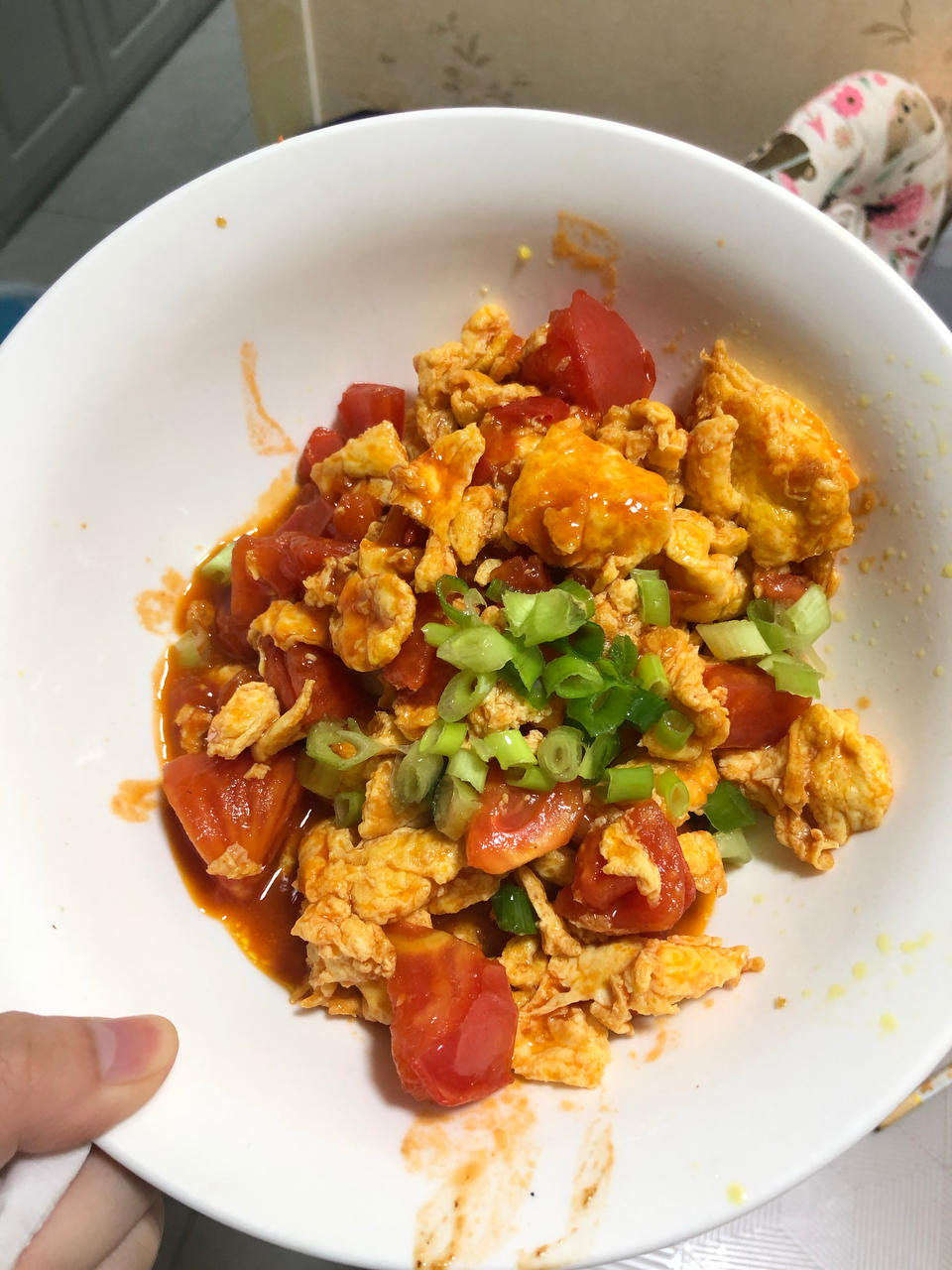 番茄炒鸡蛋（超浓的番茄味）