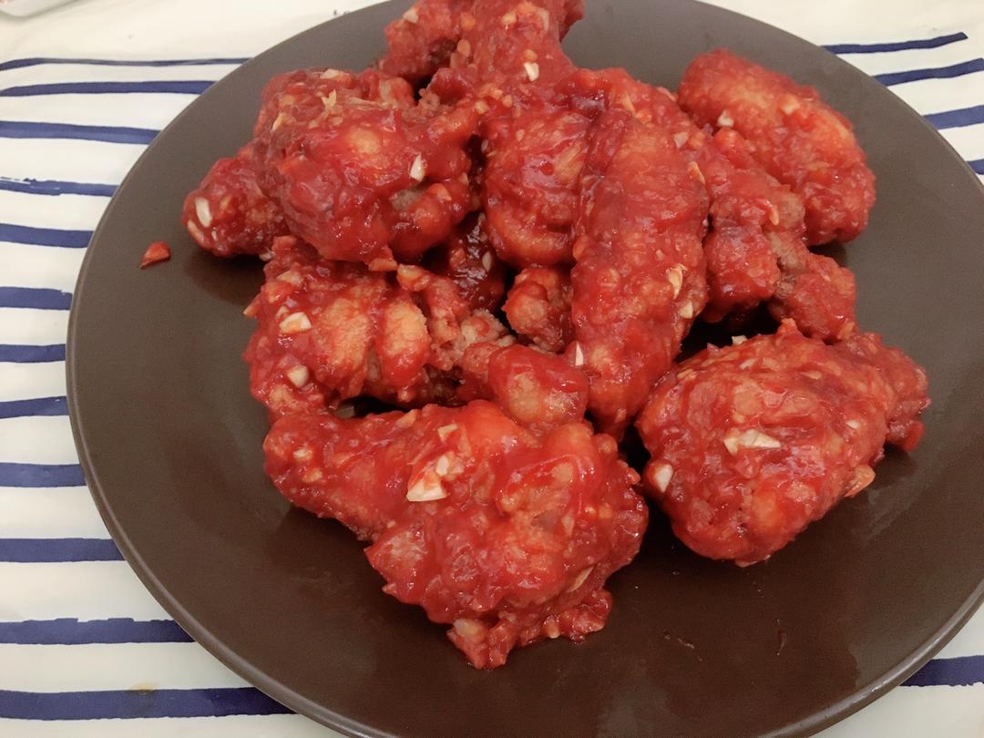 在家吃韩式炸鸡