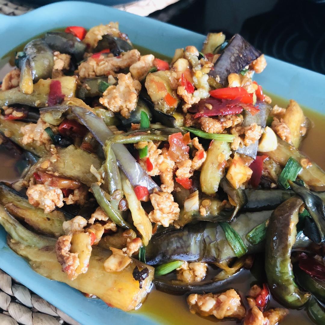 红烧肉沫茄子