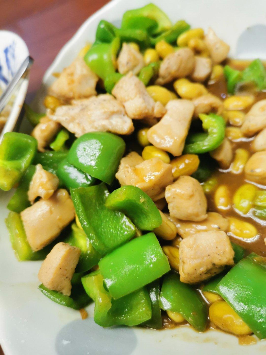 毛豆炒鸡丁 | 一勺接一勺 根本停不下来