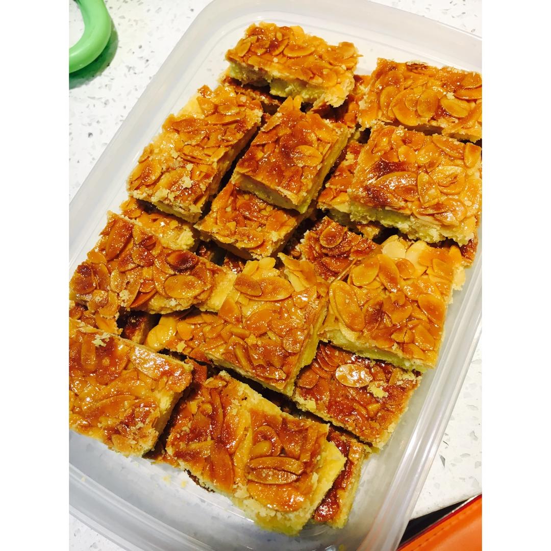 法式焦糖杏仁酥饼【果子学校减糖版适用28*28烤盘】