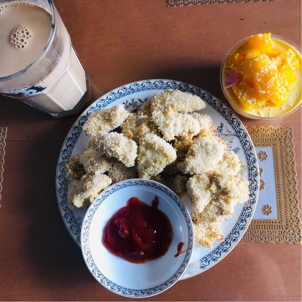 烤箱版鸡米花 | 无需油炸 蒜香味十足