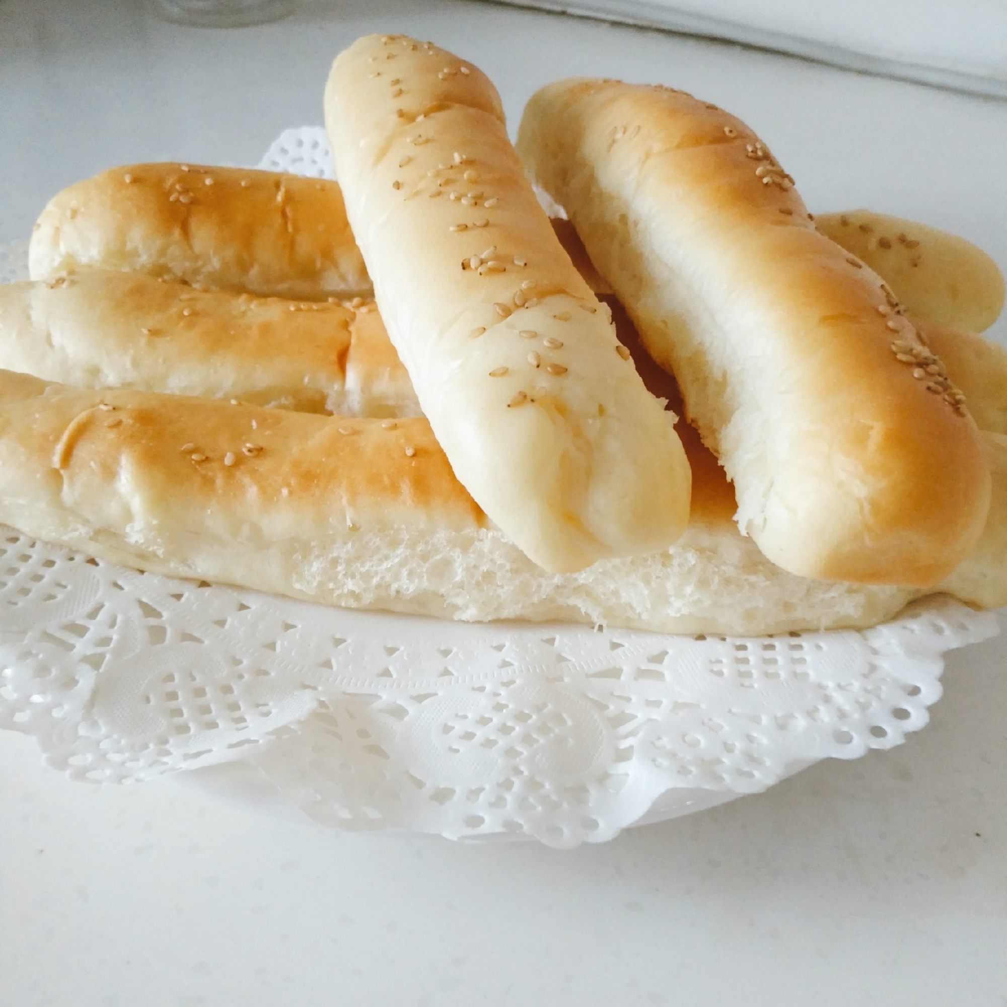 超简单一次发酵的面包棒的做法
